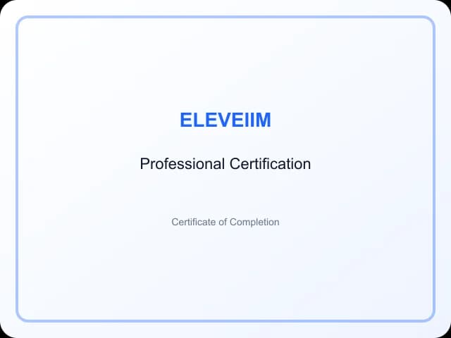 Course Completion Certificate — ELEVEIIM industrial training program