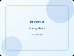 Vikram Singh — ELEVEIIM industrial training mentor