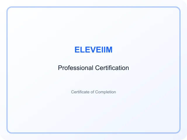 Course Completion Certificate — ELEVEIIM industrial training program