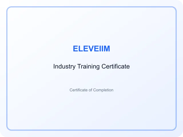 Internship Certificate — ELEVEIIM industrial training program